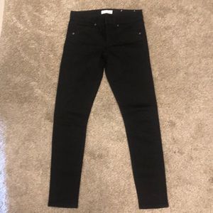 NWOT LOFT Black Skinny Jeans 25